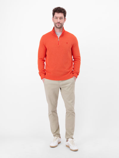 Troyer aus 100% Baumwolle in Strukturqualität - LERROS