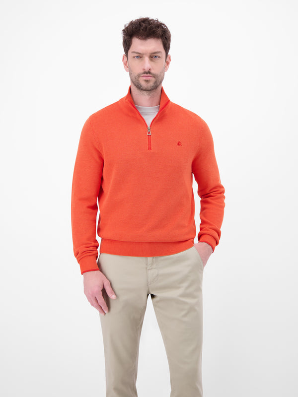 Troyer aus 100% Baumwolle in Strukturqualität - LERROS