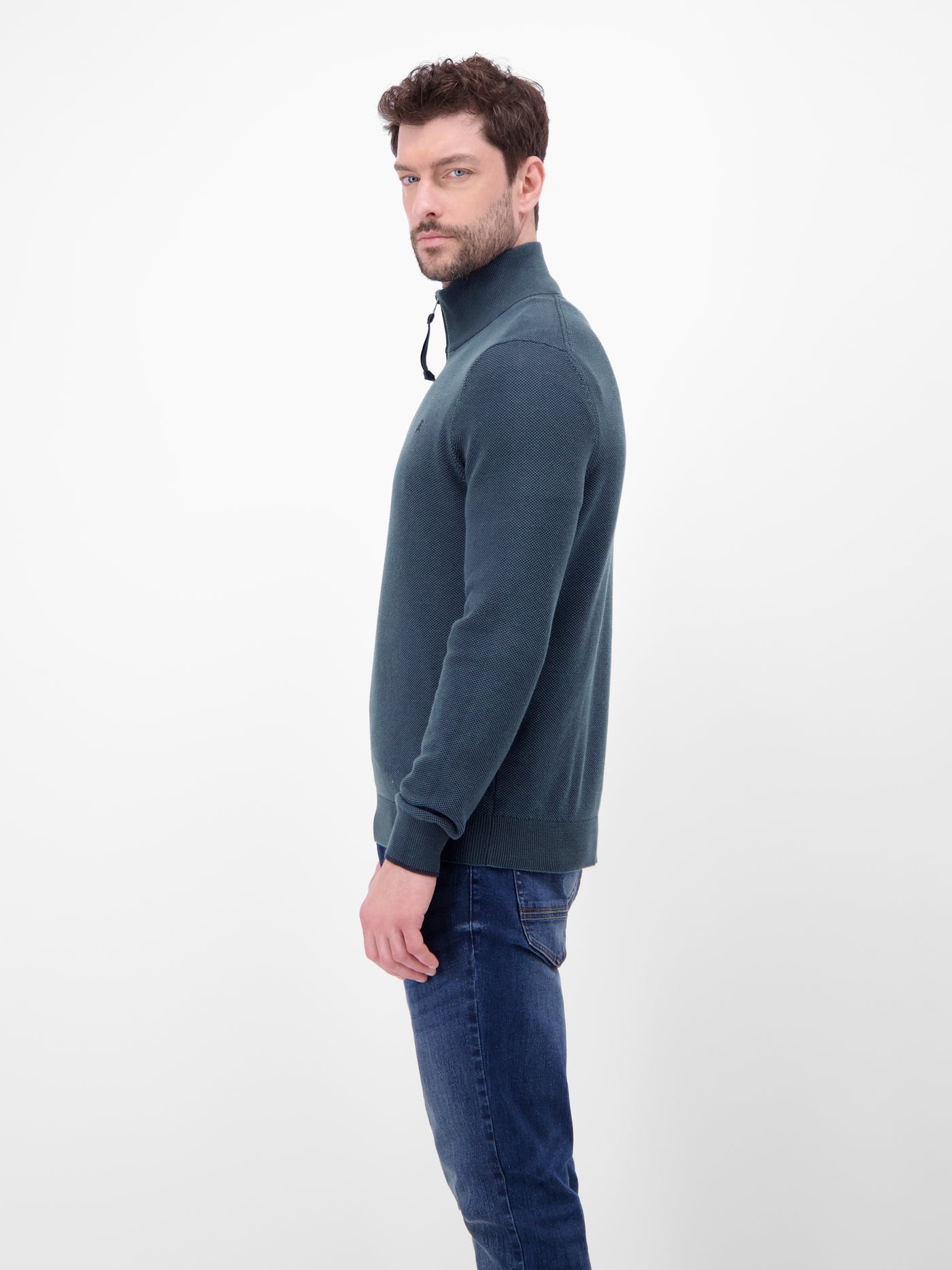 Troyer aus 100% Baumwolle in Strukturqualität - LERROS