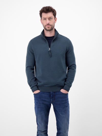 Troyer aus 100% Baumwolle in Strukturqualität - LERROS