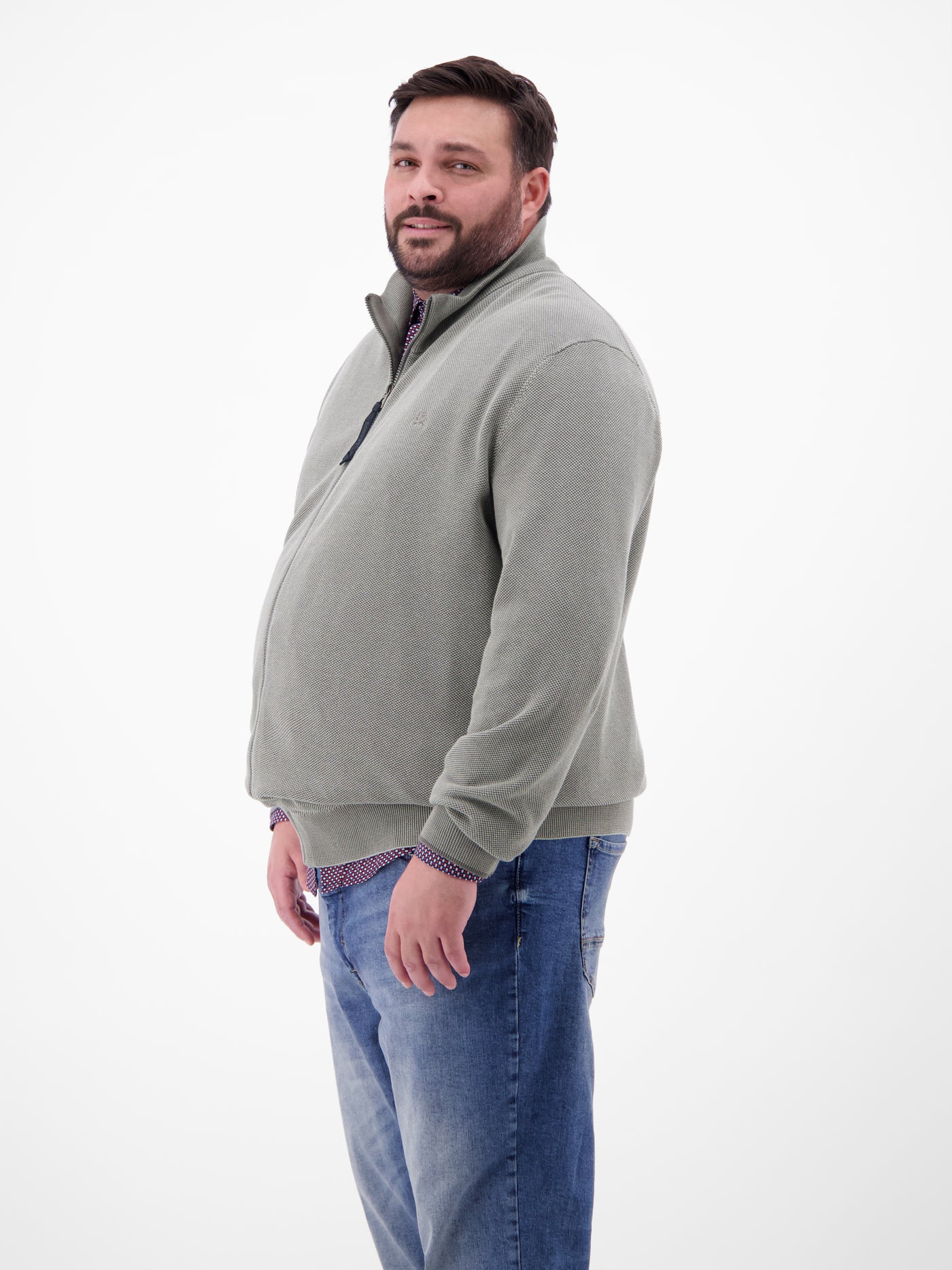 Strickjacke in sportiver 2-Tone-Optik - LERROS