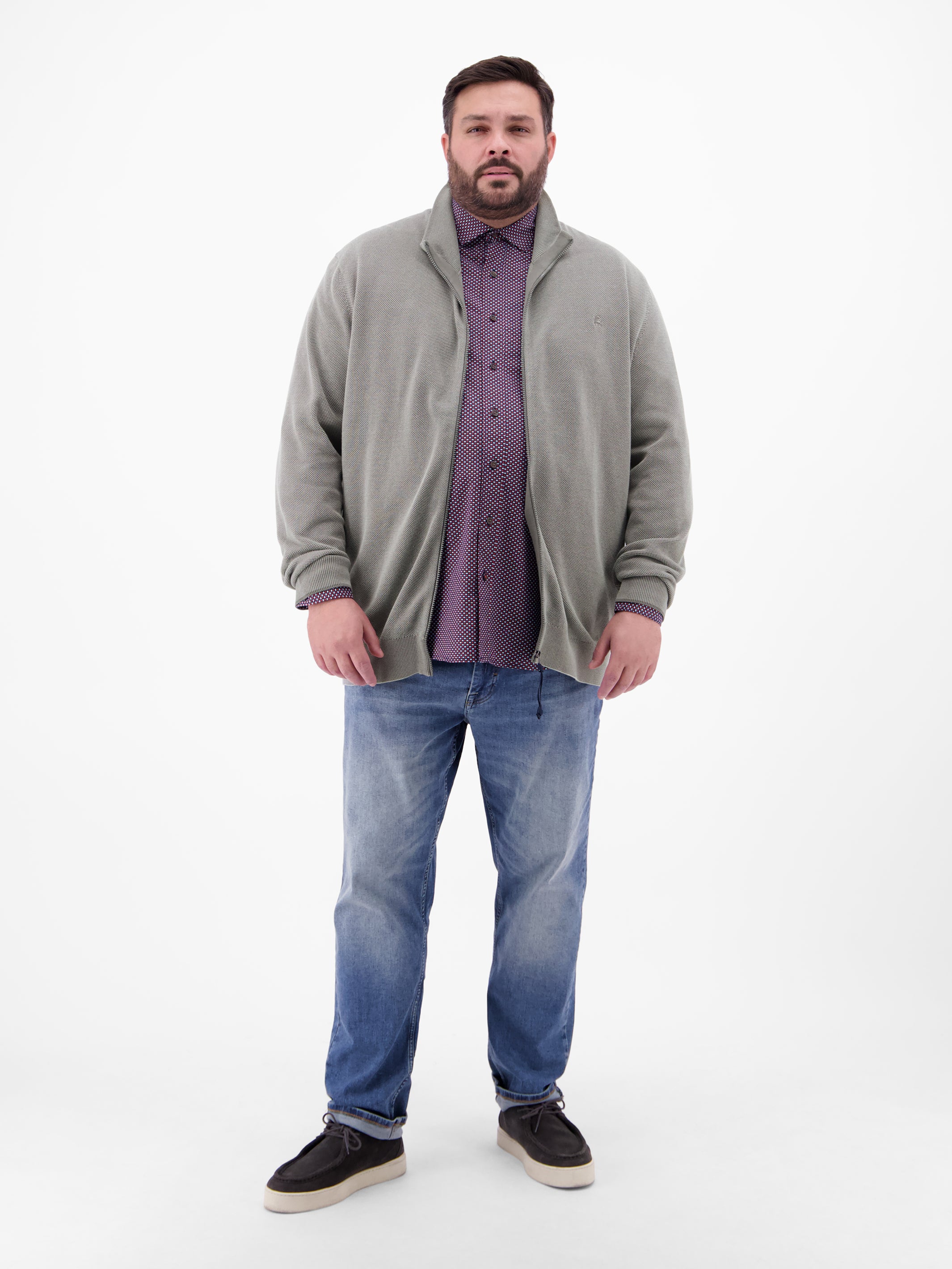 Strickjacke in sportiver 2-Tone-Optik - LERROS