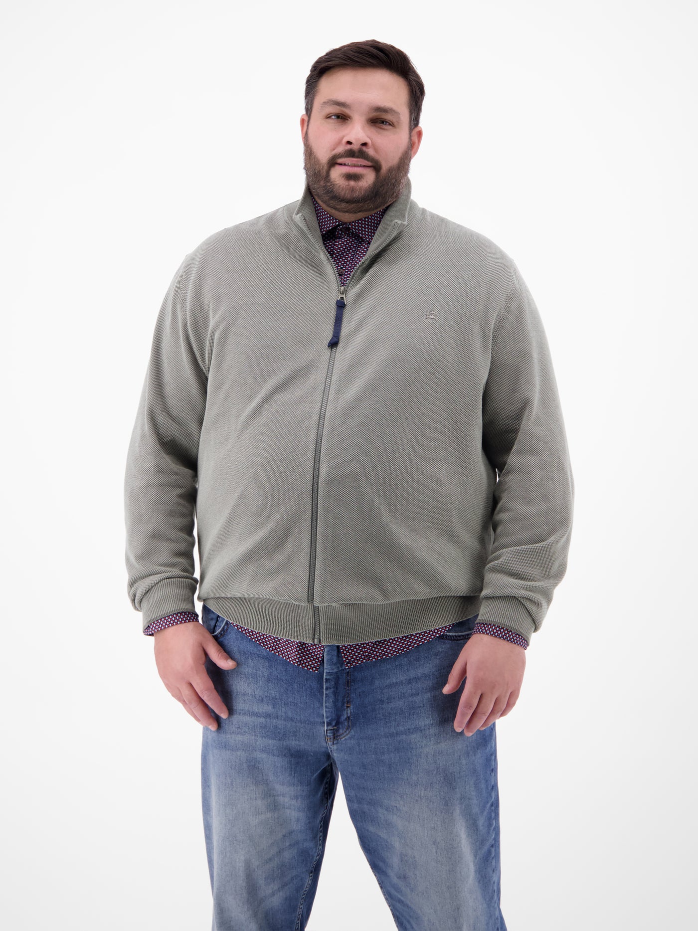 Strickjacke in sportiver 2-Tone-Optik - LERROS