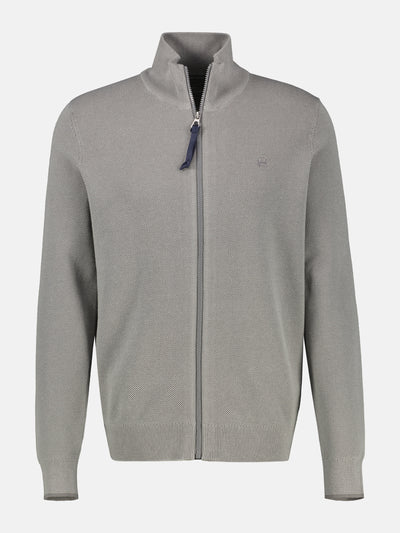 Strickjacke mit Stehkragen in 2-Tone-Optik - LERROS