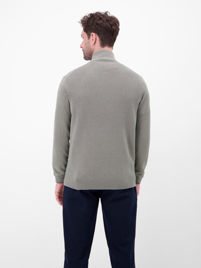 Strickjacke mit Stehkragen in 2-Tone-Optik - LERROS