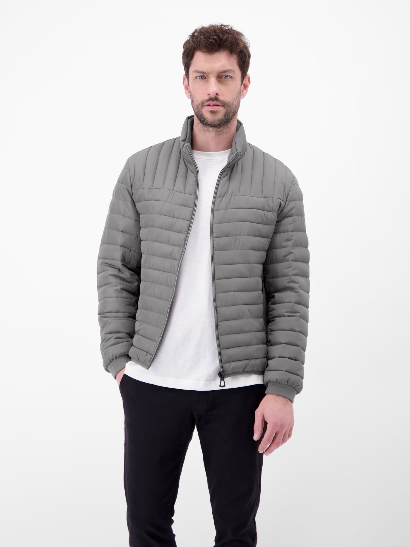 Quilted jacket, wind and water repellent, lined