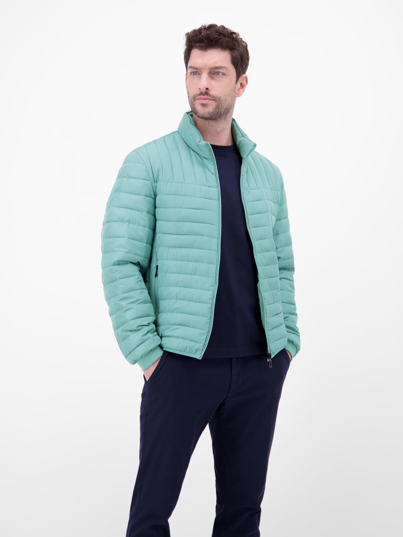 Quilted jacket, wind and water repellent, lined