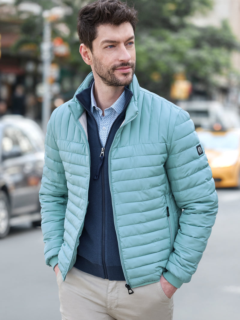 Steppjacke, wind- und wasserabweisend, gefüttert