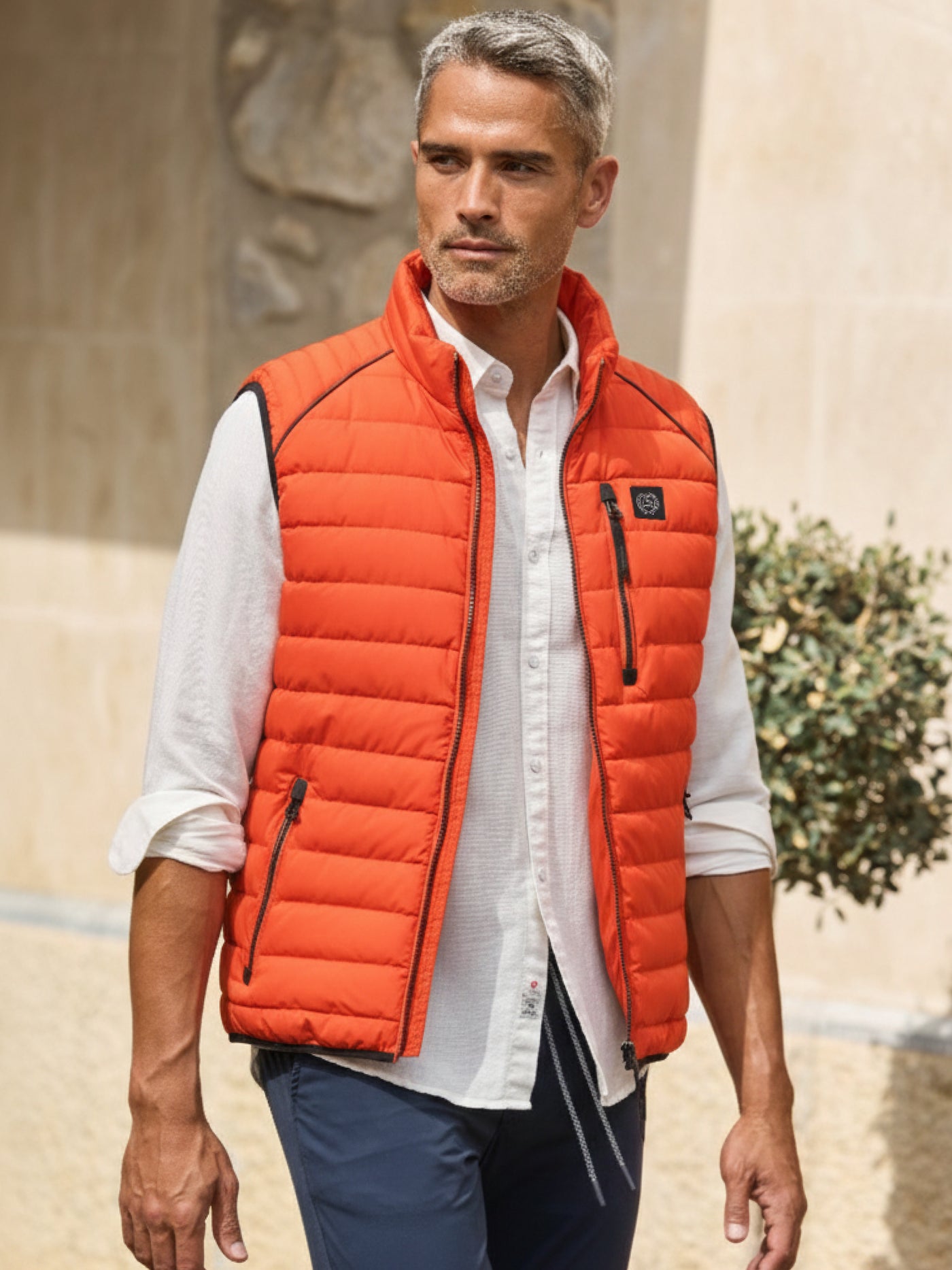 Steppweste mit Fütterung, sportiv geschnitten - Weste