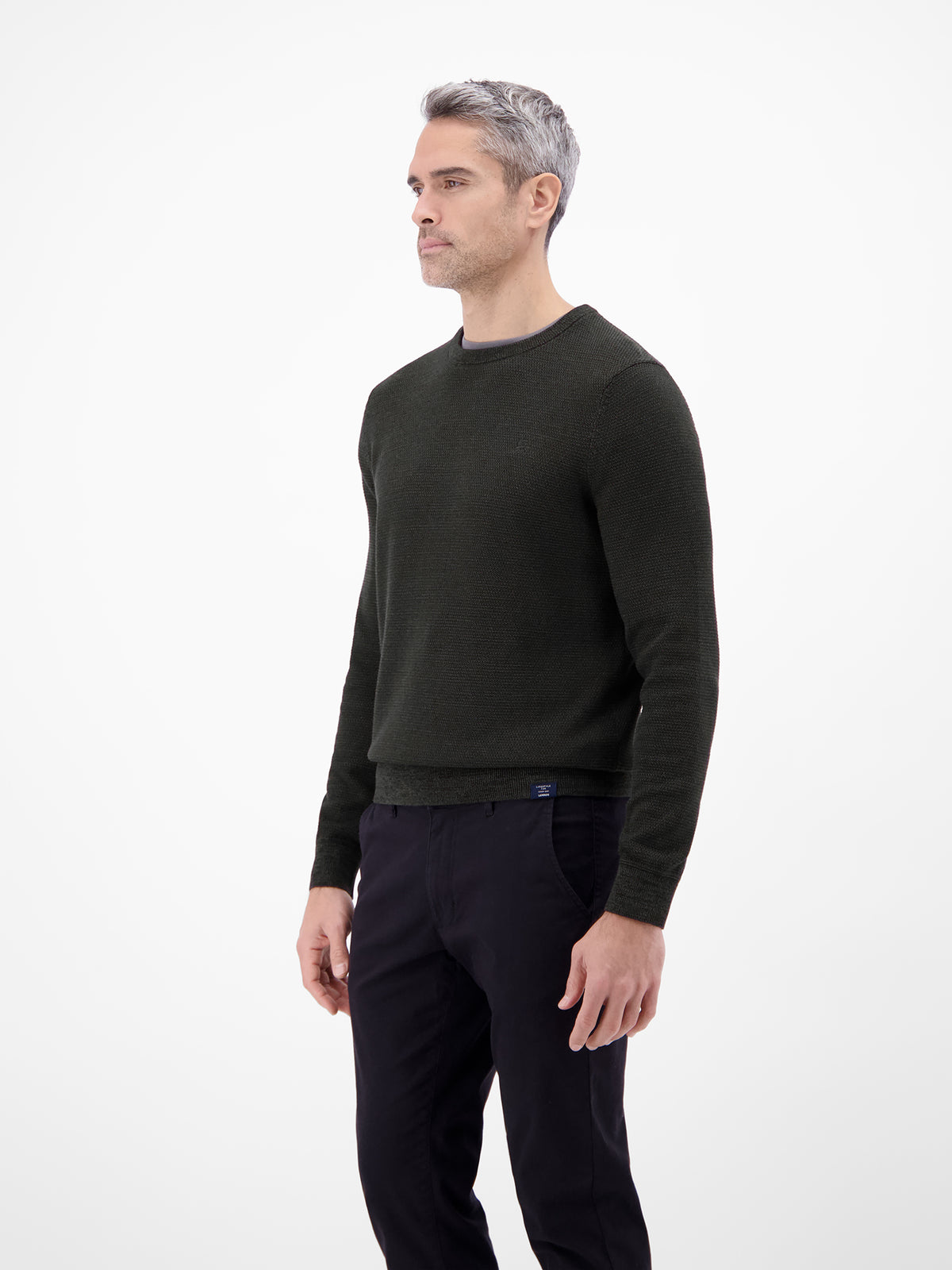 Herren Strickpullover in Twist-Struktur - Rundhalspullover