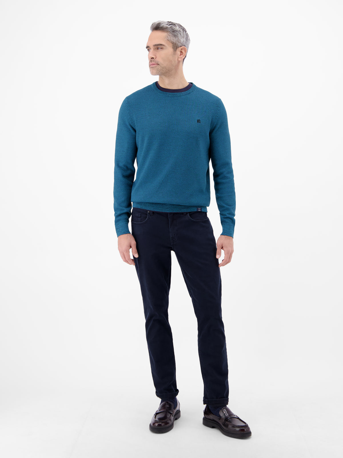 Herren Strickpullover in Twist-Struktur - Rundhalspullover