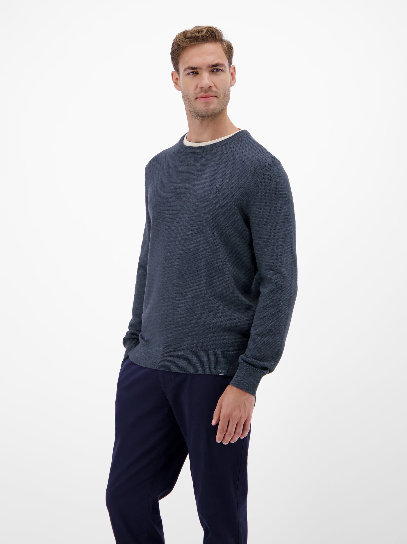 Herren Strickpullover in Twist-Struktur - LERROS