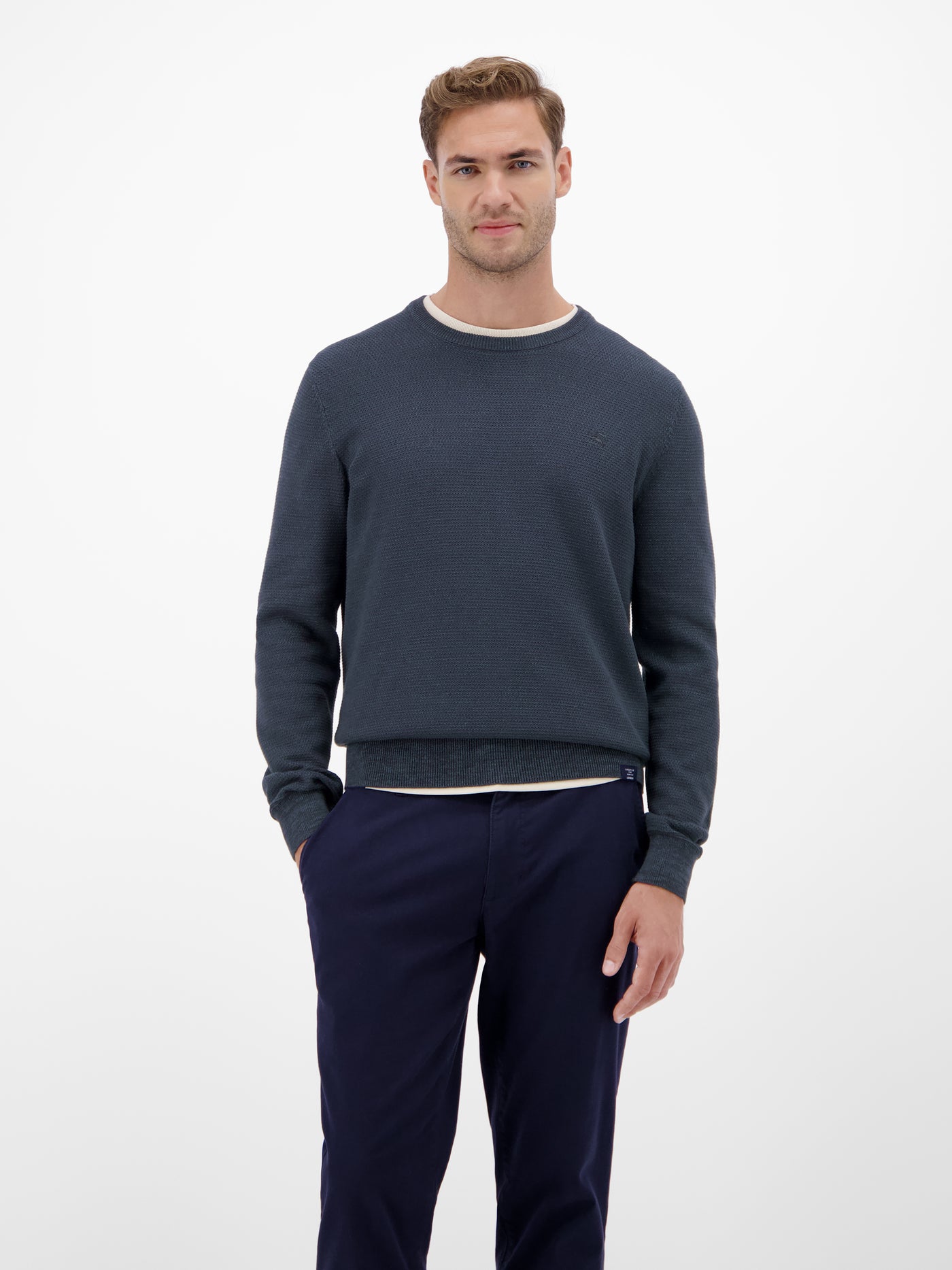 Herren Strickpullover in Twist-Struktur - LERROS