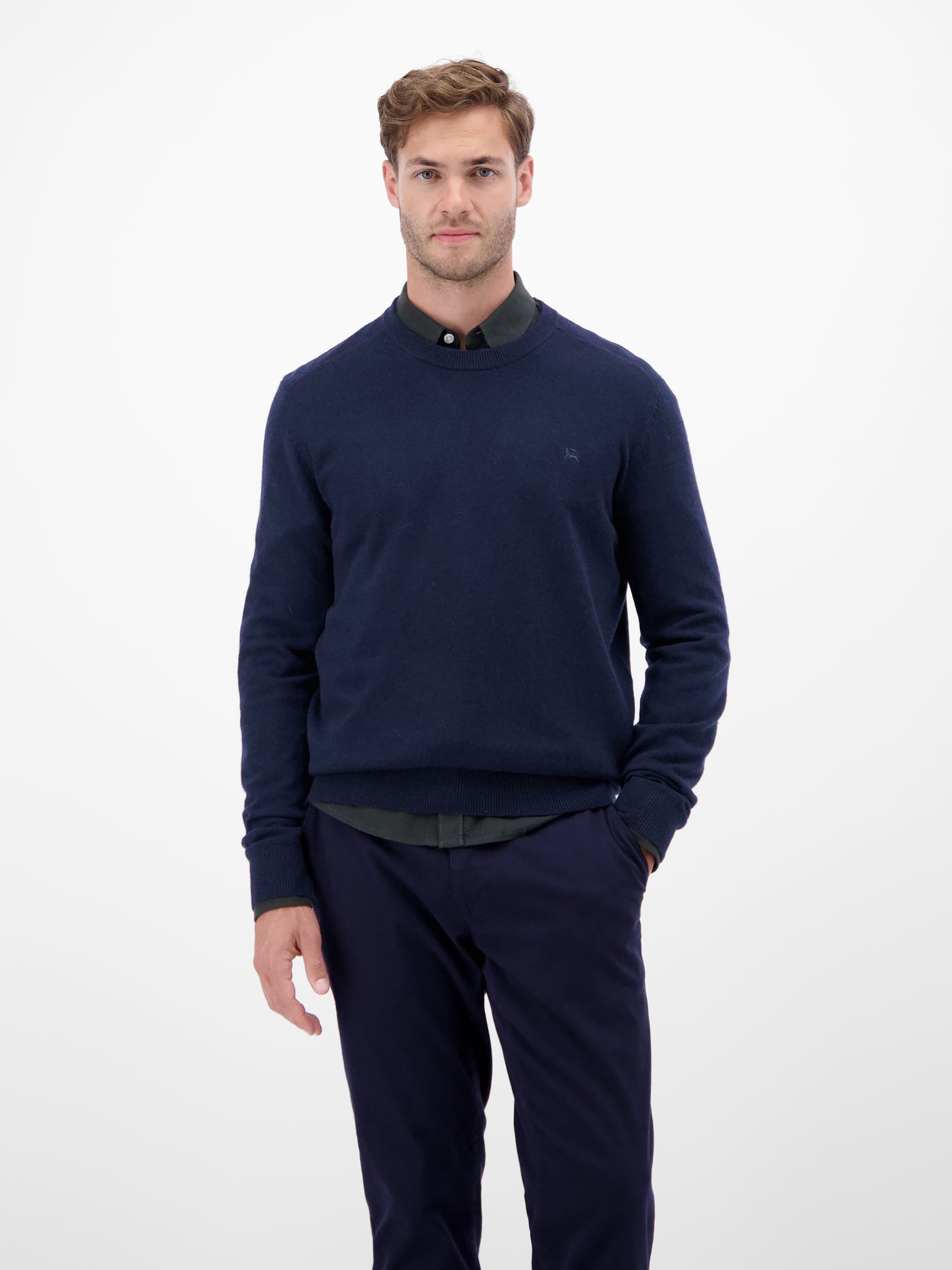 Strickpullover aus  Schurwoll-Kaschmir-Mix, stilvoll und entspannt - LERROS