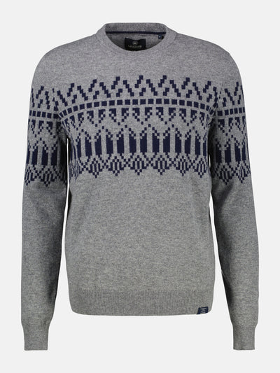 Herren Strickpullover aus Woll-Kaschmir-Mix, skandinavisch inspiriert - LERROS