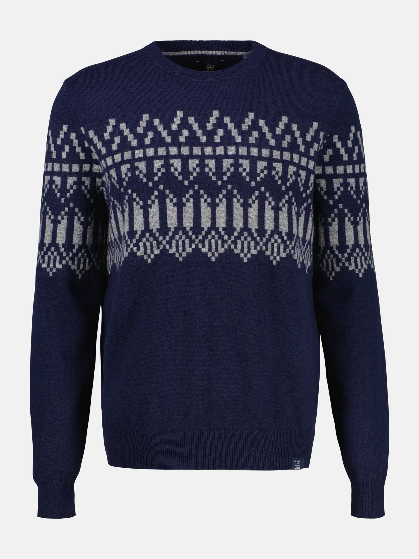 Herren Strickpullover aus Woll-Kaschmir-Mix, skandinavisch inspiriert - LERROS