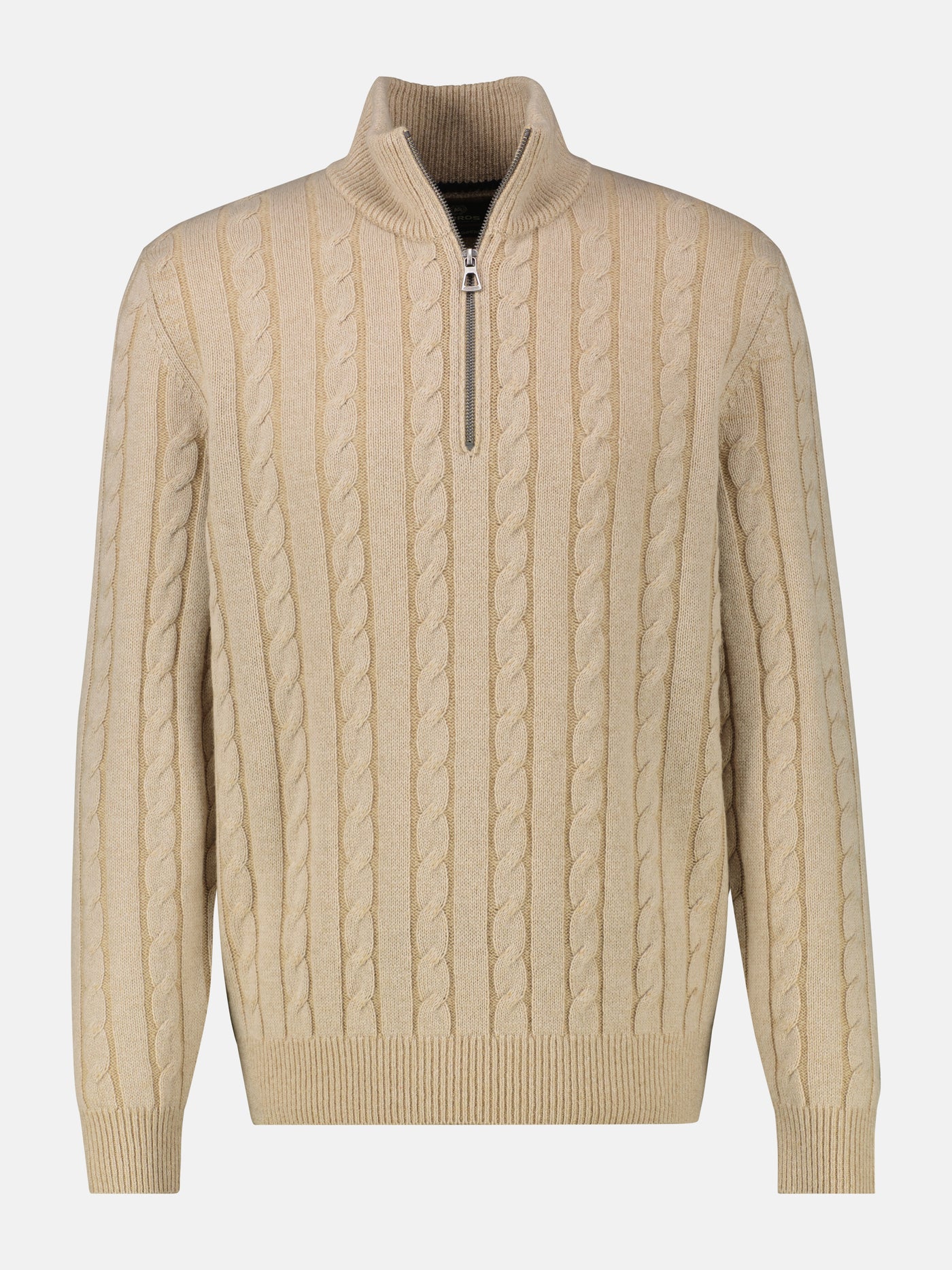 Troyer mit Zopfmuster aus Woll-Kaschmir-Mix-Klassik trifft Coolness - LERROS