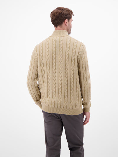 Troyer mit Zopfmuster aus Woll-Kaschmir-Mix-Klassik trifft Coolness - LERROS