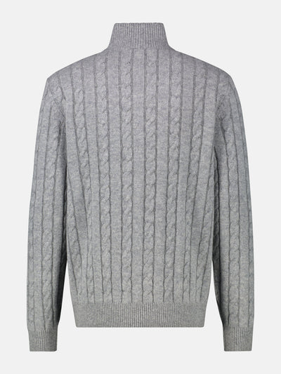 Troyer mit Zopfmuster aus Woll-Kaschmir-Mix-Klassik trifft Coolness - LERROS