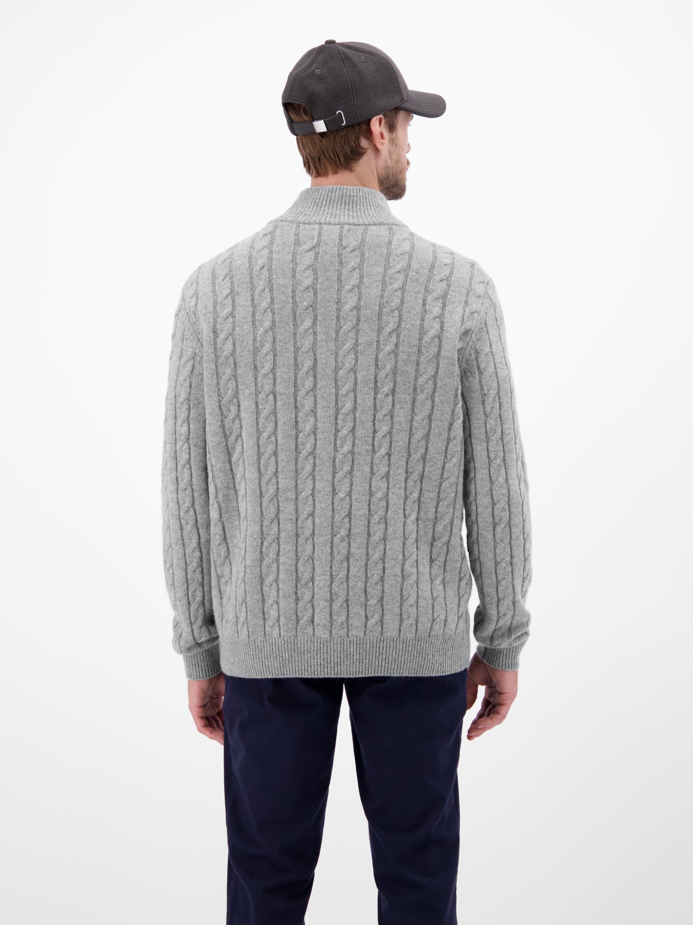 Troyer mit Zopfmuster aus Woll-Kaschmir-Mix-Klassik trifft Coolness - LERROS