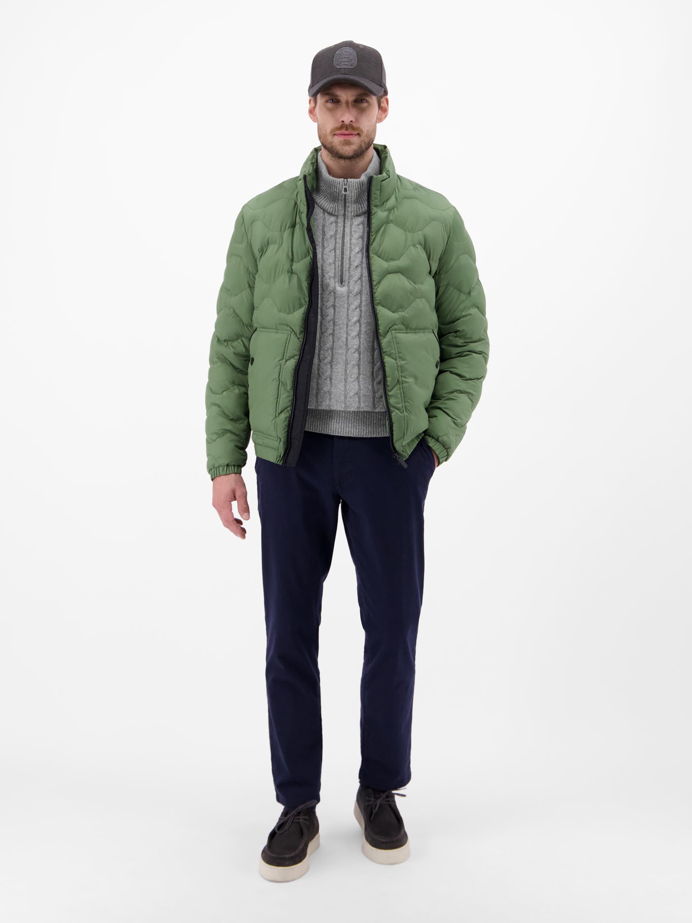 Troyer mit Zopfmuster aus Woll-Kaschmir-Mix-Klassik trifft Coolness - LERROS