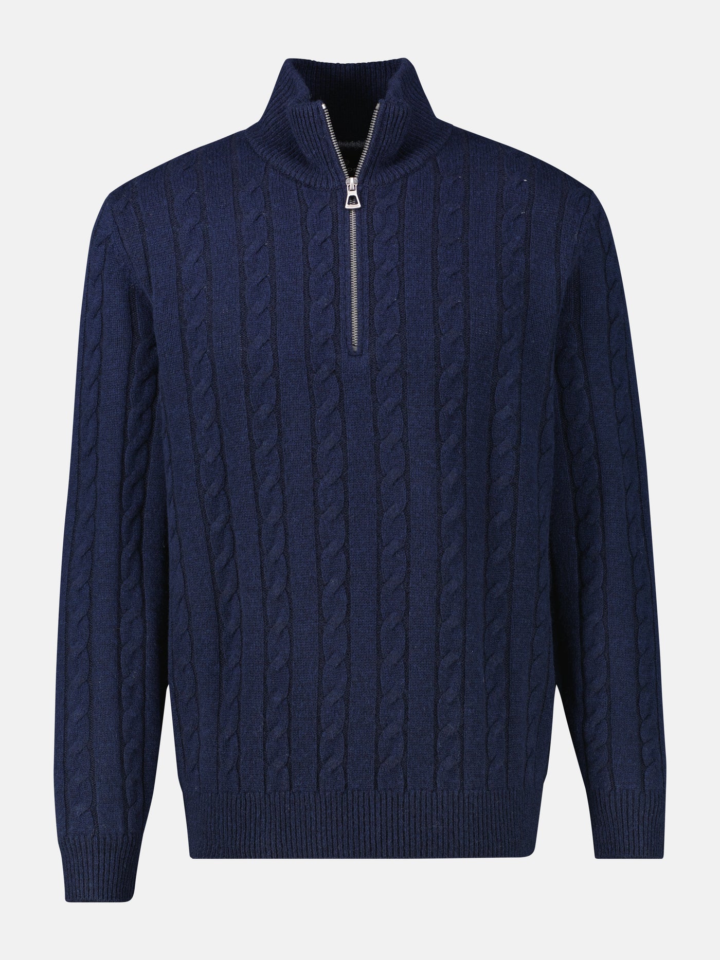 Troyer mit Zopfmuster aus Woll-Kaschmir-Mix-Klassik trifft Coolness - LERROS