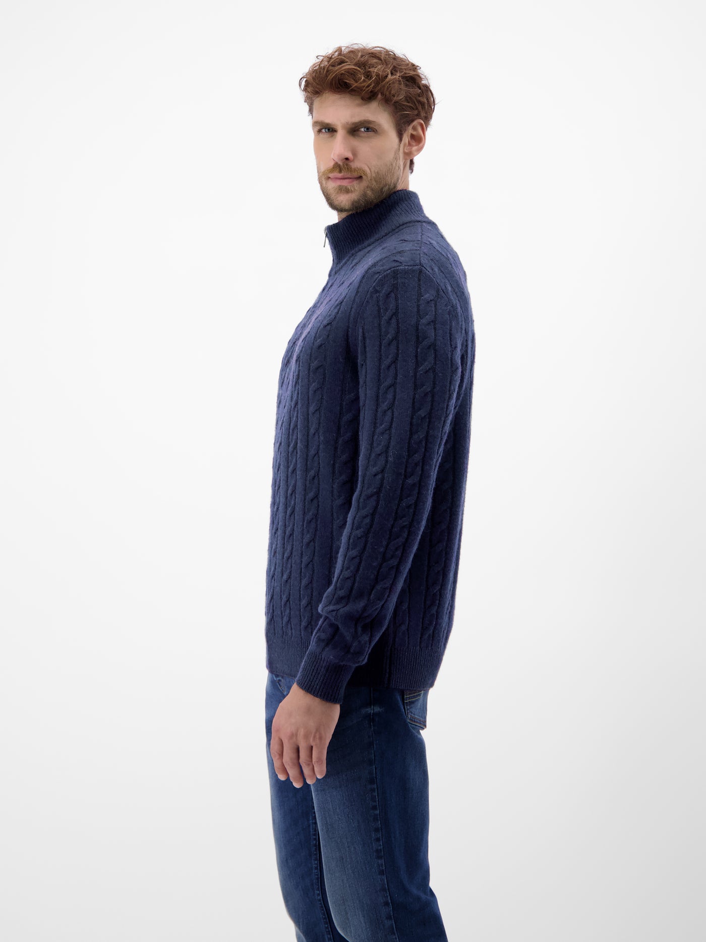 Troyer mit Zopfmuster aus Woll-Kaschmir-Mix-Klassik trifft Coolness - LERROS