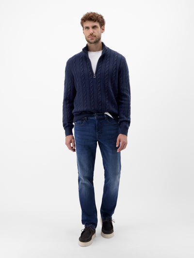 Troyer mit Zopfmuster aus Woll-Kaschmir-Mix-Klassik trifft Coolness - LERROS