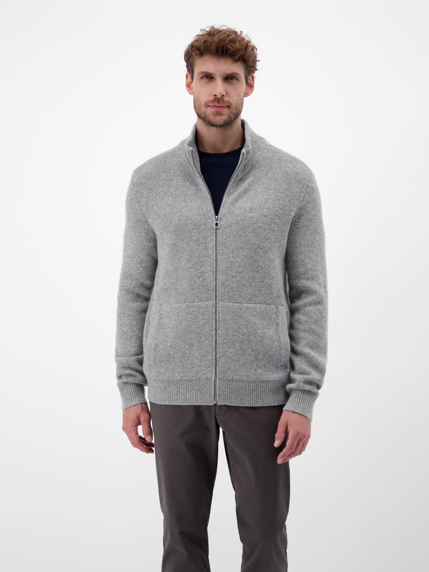 Strickjacke aus  Schurwoll-Kaschmir-Mix, stilvoll und lässig - LERROS