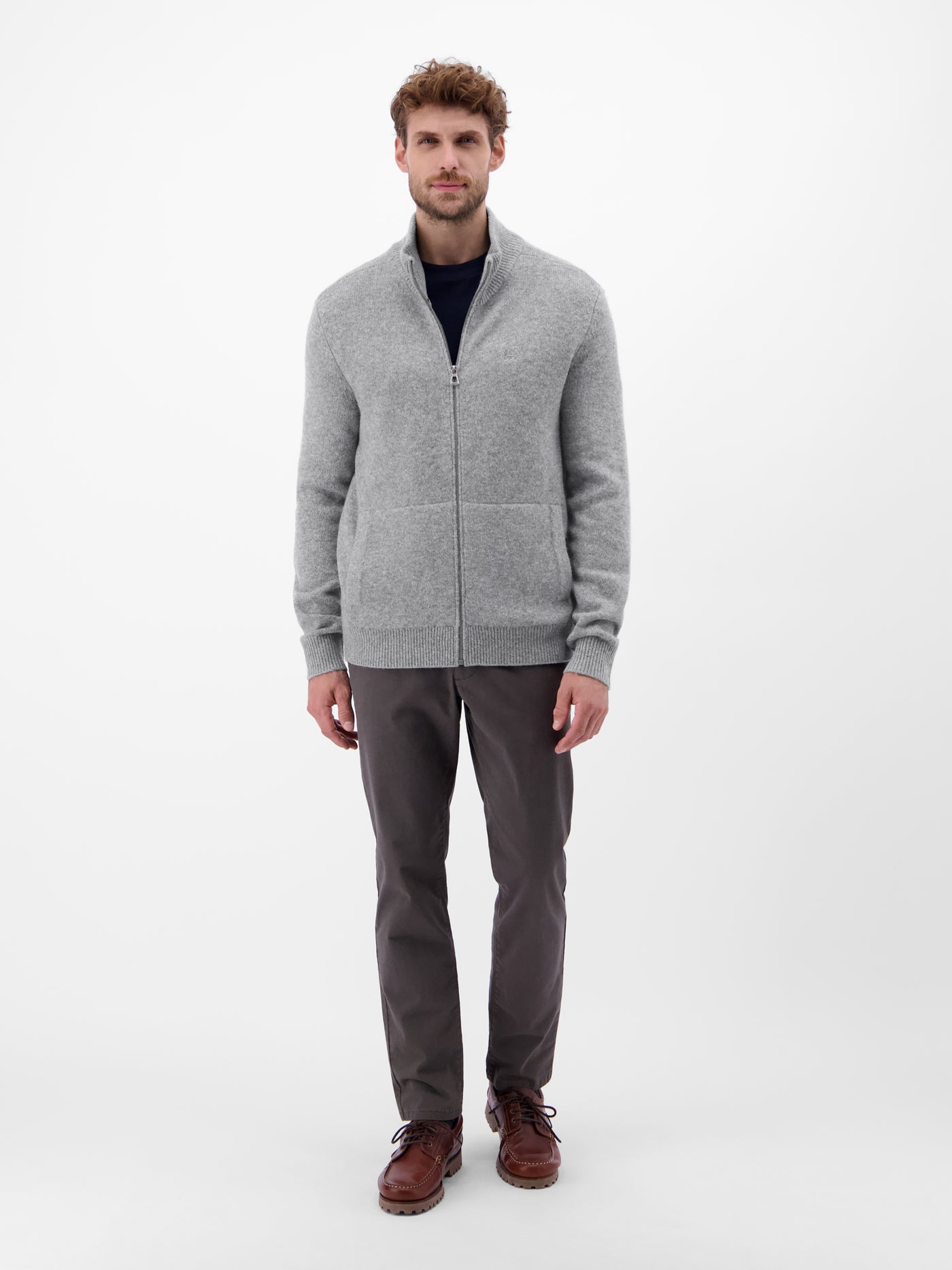 Strickjacke aus  Schurwoll-Kaschmir-Mix, stilvoll und lässig - LERROS