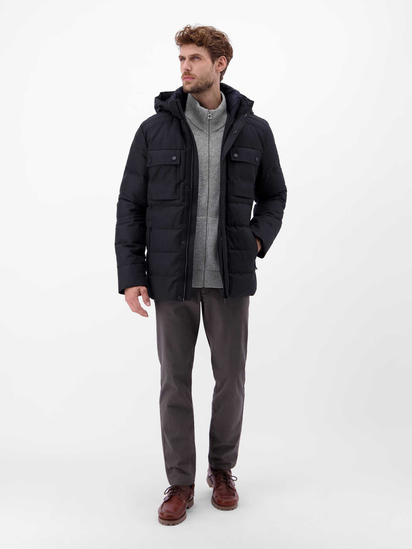 Strickjacke aus  Schurwoll-Kaschmir-Mix, stilvoll und lässig - LERROS