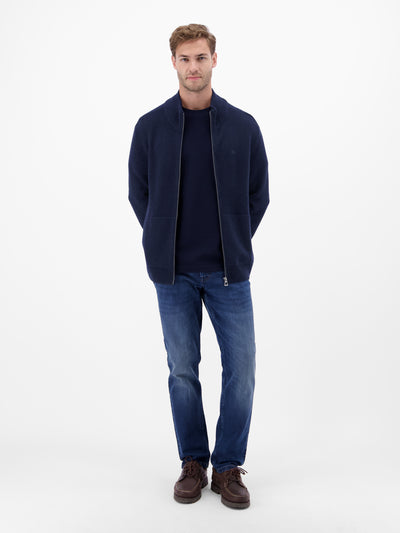 Strickjacke aus  Schurwoll-Kaschmir-Mix, stilvoll und lässig - LERROS