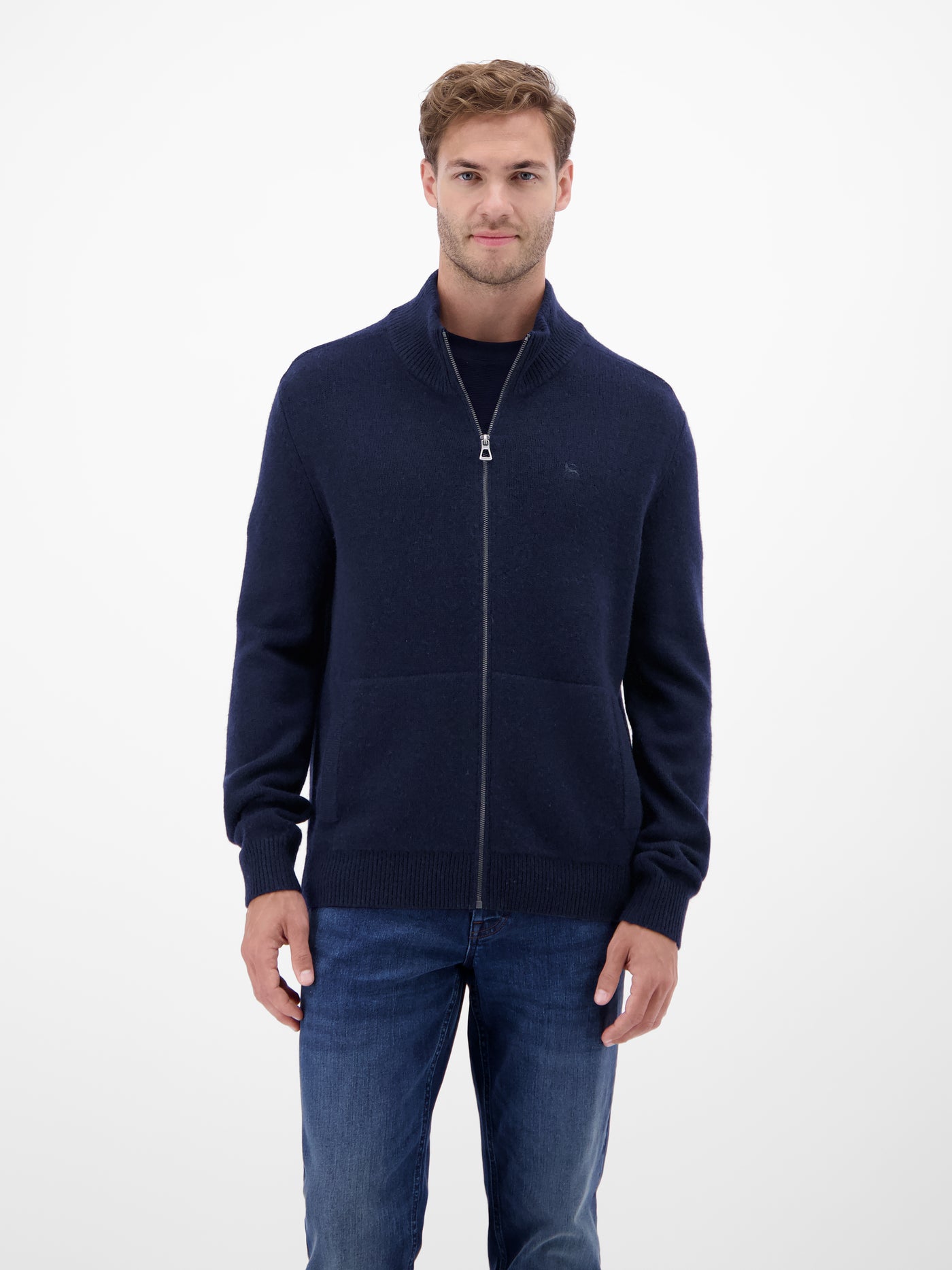 Strickjacke aus  Schurwoll-Kaschmir-Mix, stilvoll und lässig - LERROS