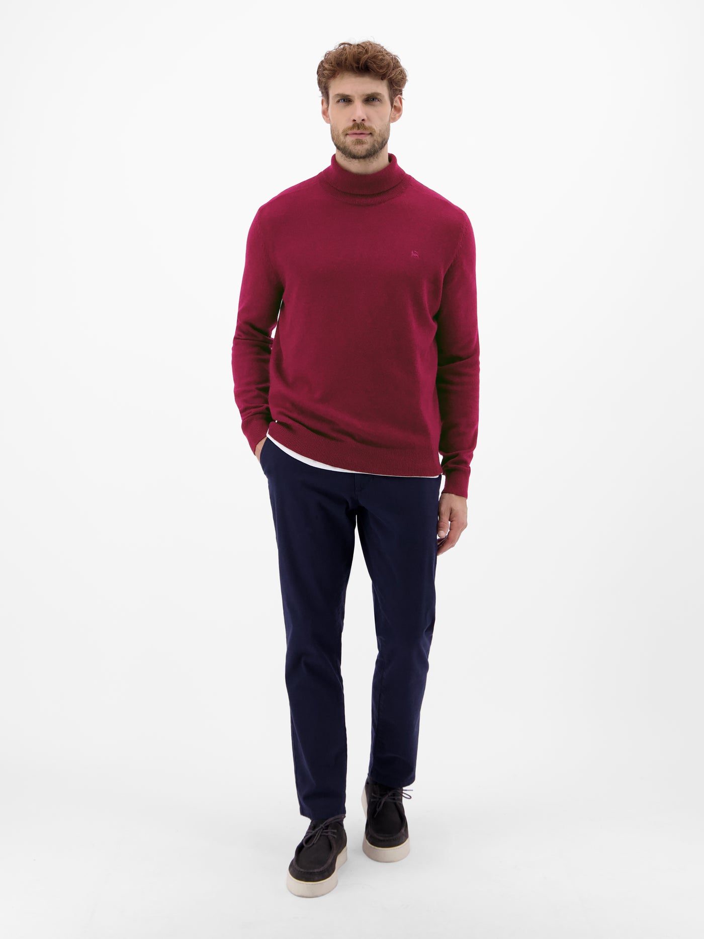 Herren Rollkragenpullover aus Woll-Kaschmir-Mix – lässige Optik, wärmender Tragekomfort - LERROS