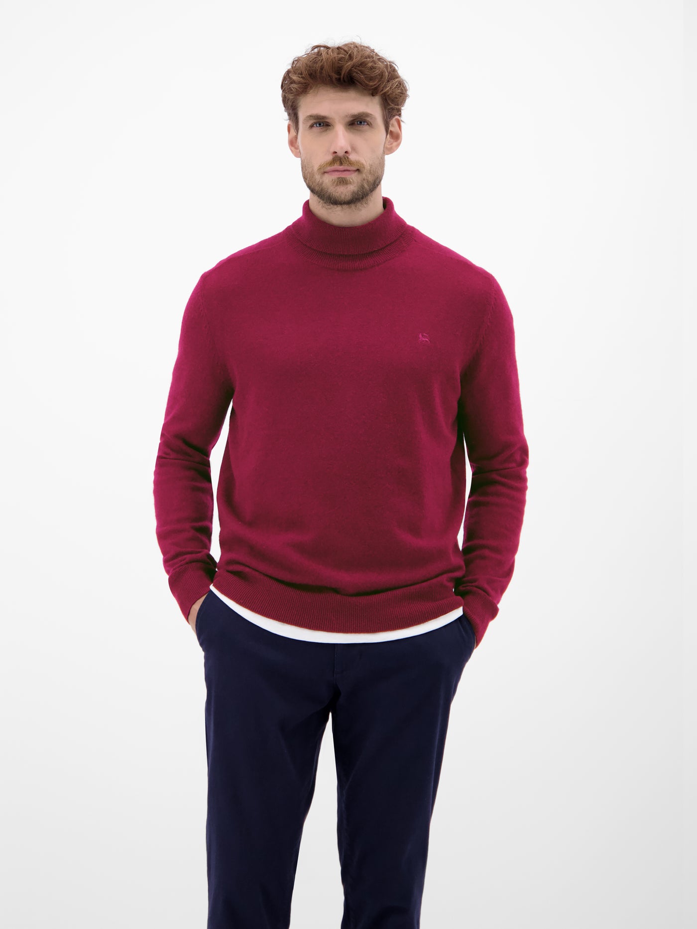 Herren Rollkragenpullover aus Woll-Kaschmir-Mix – lässige Optik, wärmender Tragekomfort - LERROS