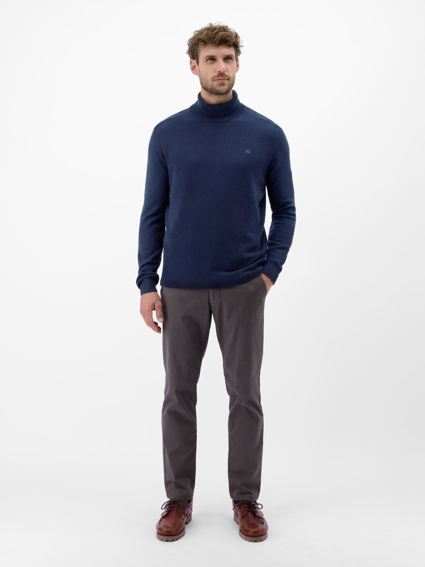 Herren Rollkragenpullover aus Woll-Kaschmir-Mix – lässige Optik, wärmender Tragekomfort - LERROS