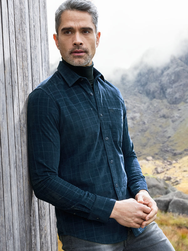 Kariertes Cordhemd - robuste Struktur für jeden Tag - LERROS