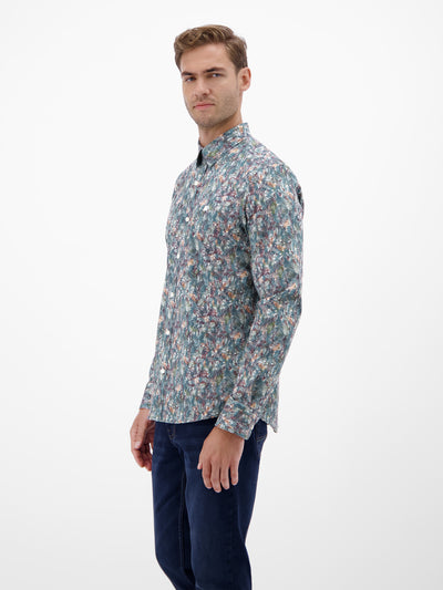 Grafisch inszeniertes Poplinhemd für Herren - LERROS