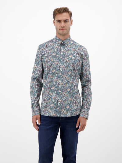 Grafisch inszeniertes Poplinhemd für Herren - LERROS