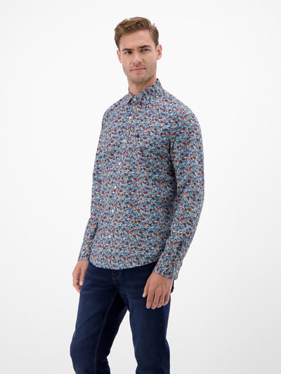 Poplin-Herrenhemd, modisch gestyled - LERROS