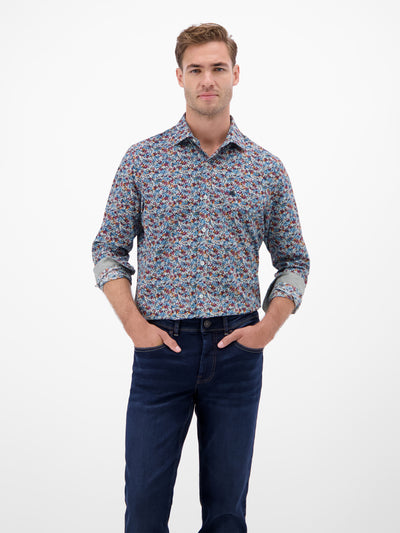 Poplin-Herrenhemd, modisch gestyled - LERROS