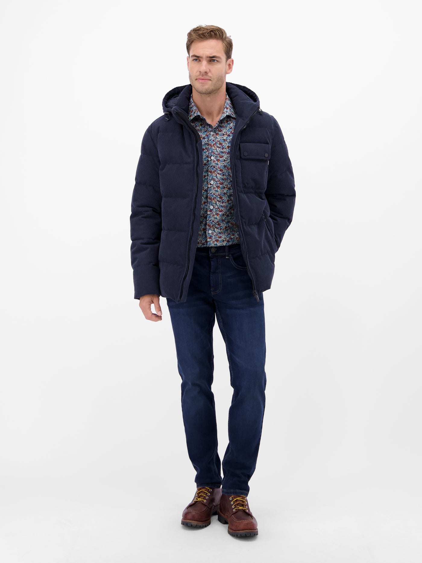 Poplin-Herrenhemd, modisch gestyled - LERROS