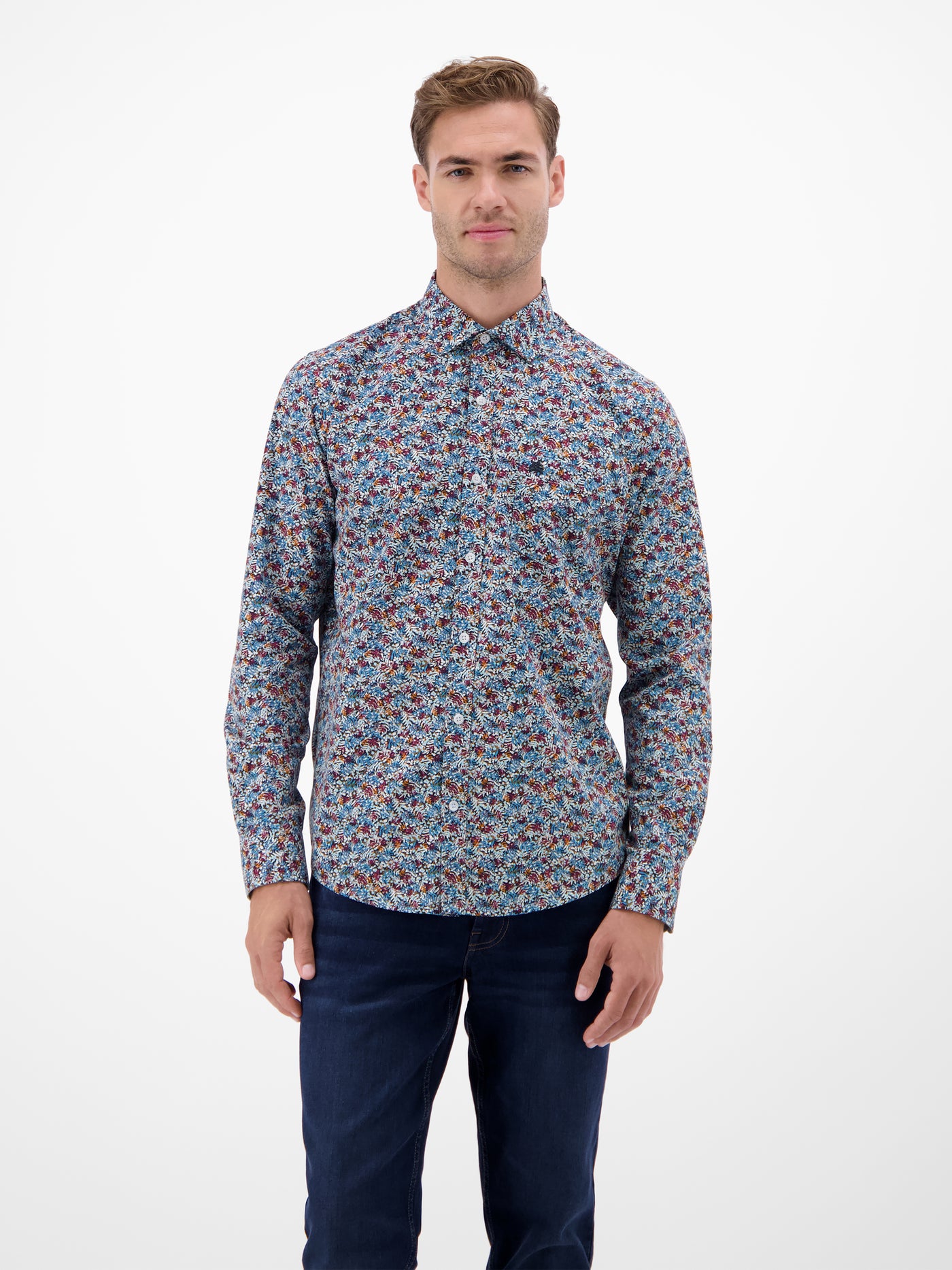 Poplin-Herrenhemd, modisch gestyled - LERROS