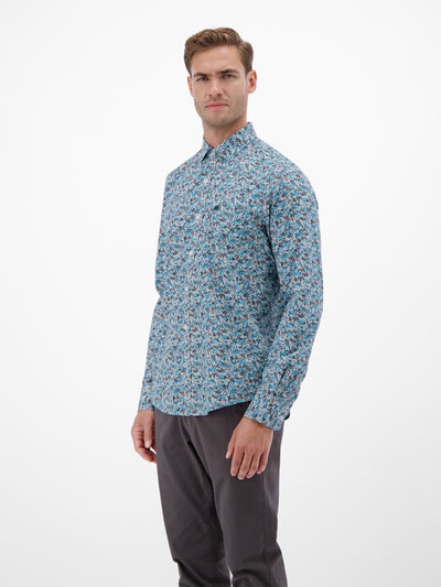 Poplin-Herrenhemd, modisch gestyled - LERROS