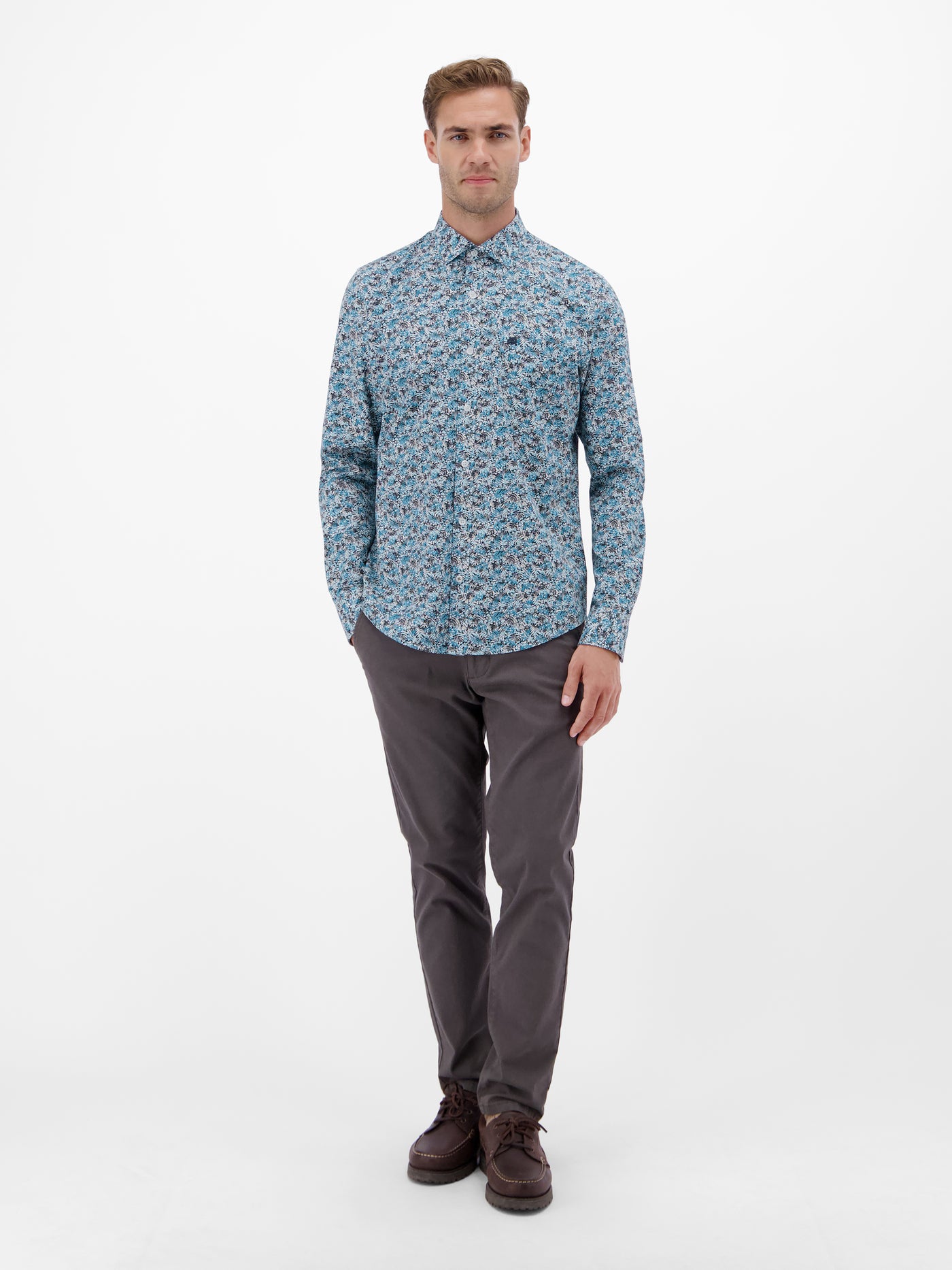 Poplin-Herrenhemd, modisch gestyled - LERROS