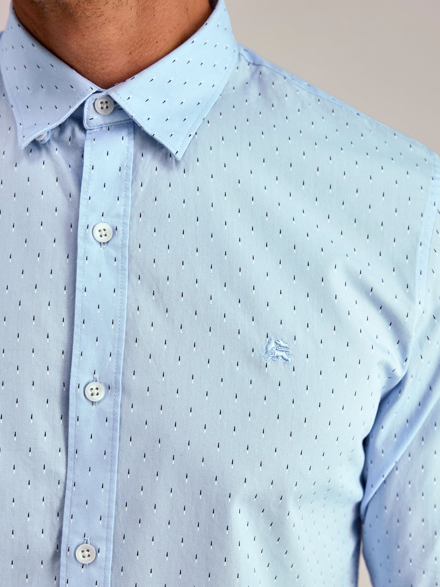 Stylisches Poplinhemd, modisch gemustert - LERROS