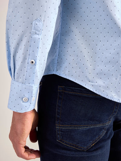 Stylisches Poplinhemd, modisch gemustert - LERROS