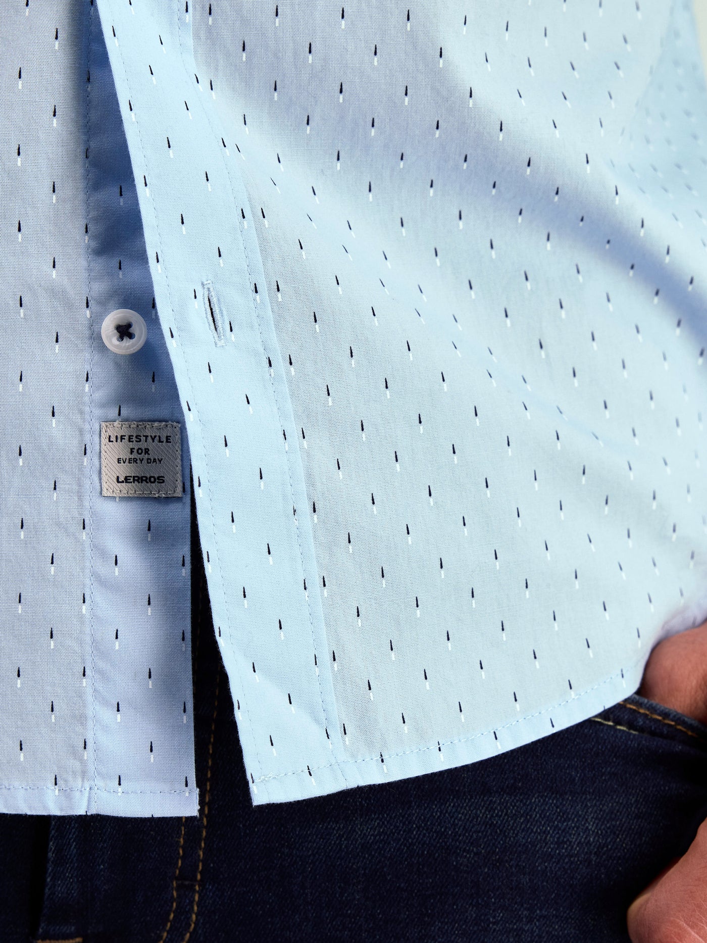 Stylisches Poplinhemd, modisch gemustert - LERROS