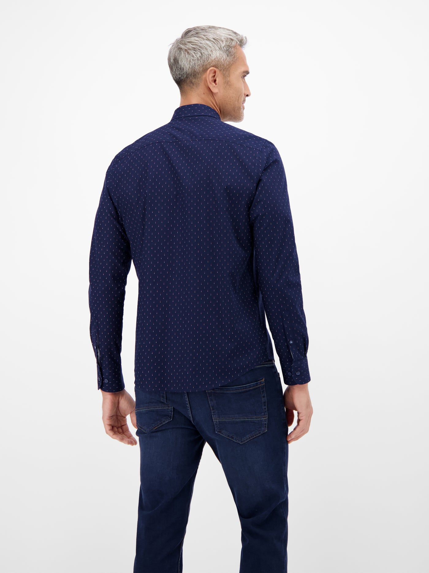 Stylisches Poplinhemd, modisch gemustert - LERROS