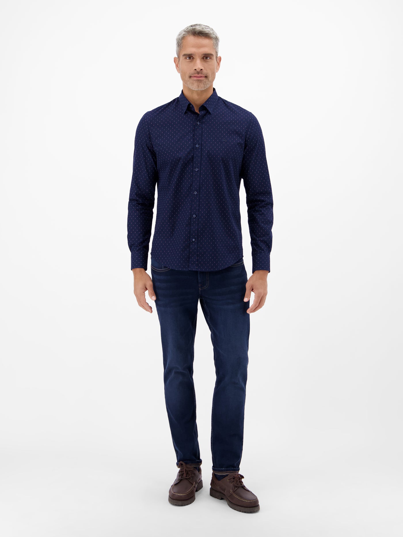 Stylisches Poplinhemd, modisch gemustert - LERROS